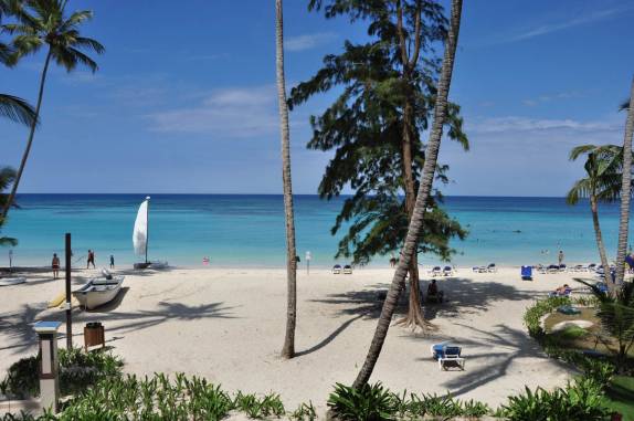 A praia em frente ao nosso hotel em Punta Cana, no litoral da República Dominicana